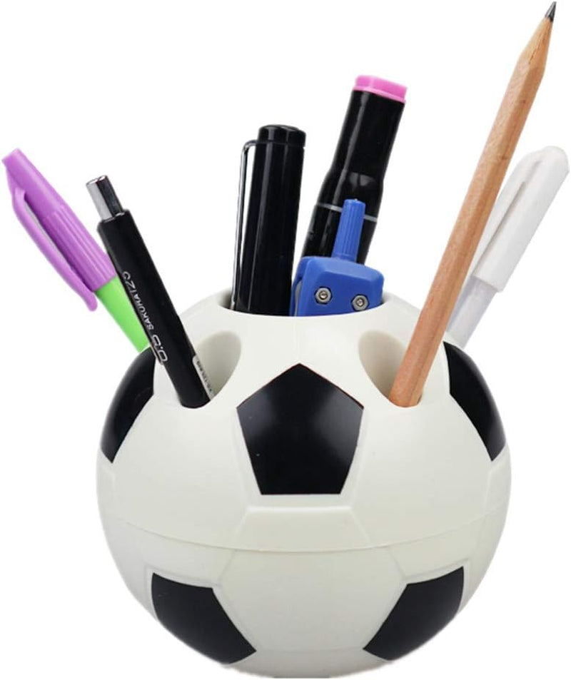 Creative Football Pen Holder, Desktop Soccer Shape Style Design Pencil Container,Desktop Organizer Container Table Decor for Kids Gifts