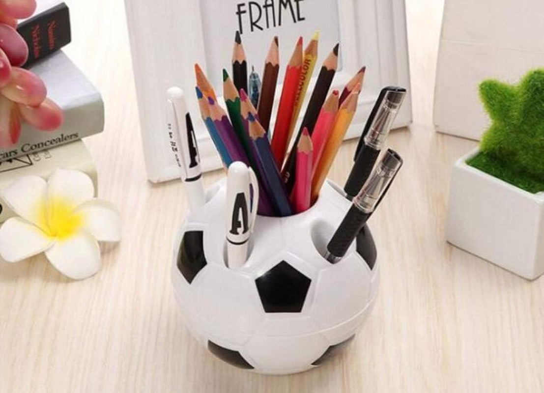 Creative Football Pen Holder, Desktop Soccer Shape Style Design Pencil Container,Desktop Organizer Container Table Decor for Kids Gifts